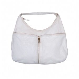 Vintage Fendi White Leather Hobo Shoulder Bag